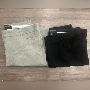 Banana Republic Women's Straight Leg Pants in Gray and Black